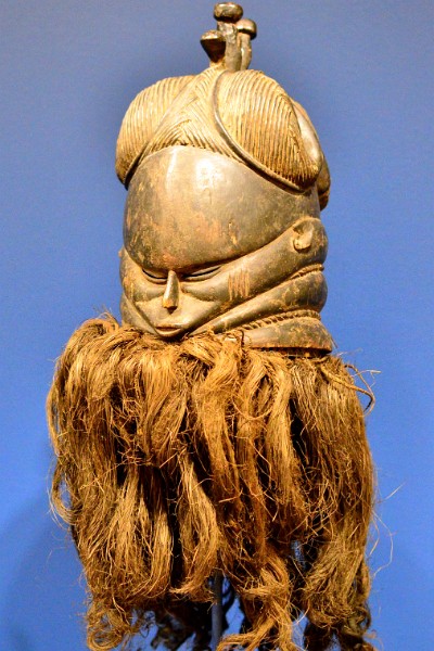 Scrunched Faced Sande Society Helmet Mask of Sierra Leon Scrunched Faced Sande Society Helmet Mask of Sierra Leon