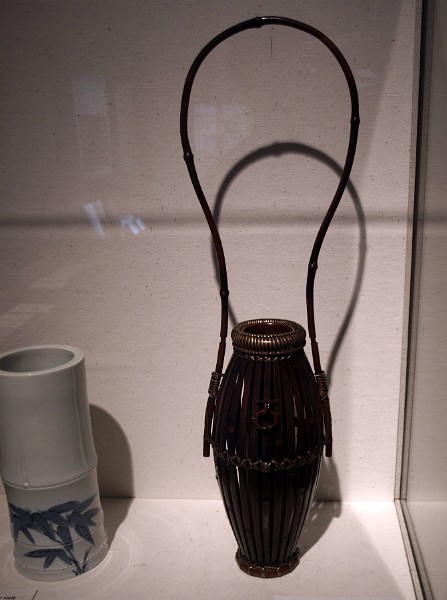 Vase Imitating a Bamboo Bucket by Jomi Eisuke Vase Imitating a Bamboo Bucket by Jomi Eisuke