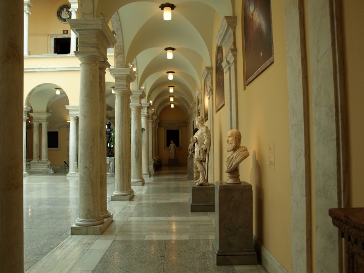 Looking Down a Column Filled Hall Looking Down a Column Filled Hall