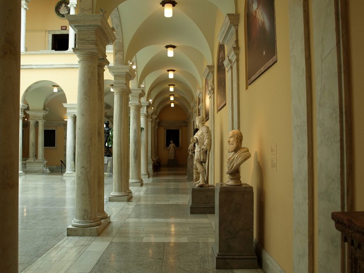 Looking Down a Column Filled Hall Looking Down a Column Filled Hall