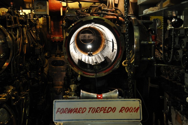 Lit Bore of a Torpedo Tube Lit Bore of a Torpedo Tube