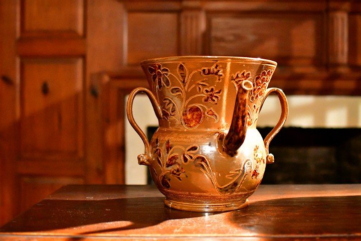18th Century Posset Pot With a Replaced Spout