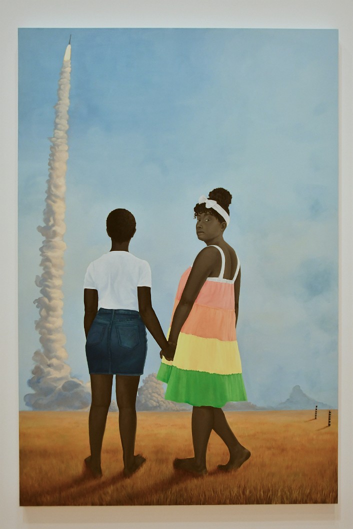 Another View of Planes, rockets, and the spaces in between by Amy Sherald
