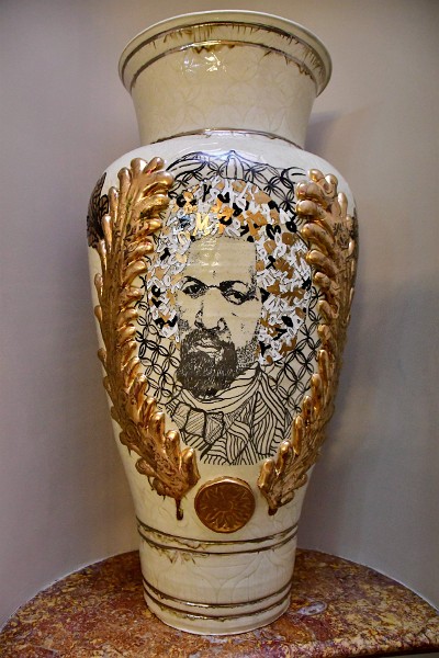Frederick Douglass Food Stamp Jar by Roberto Lugo
