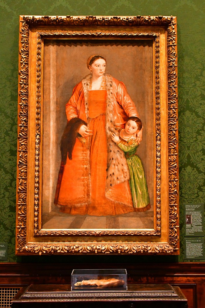 Portrait of Countess Livia Da Porto Thiene and Her Daughter Deidamia by Paolo Caliari