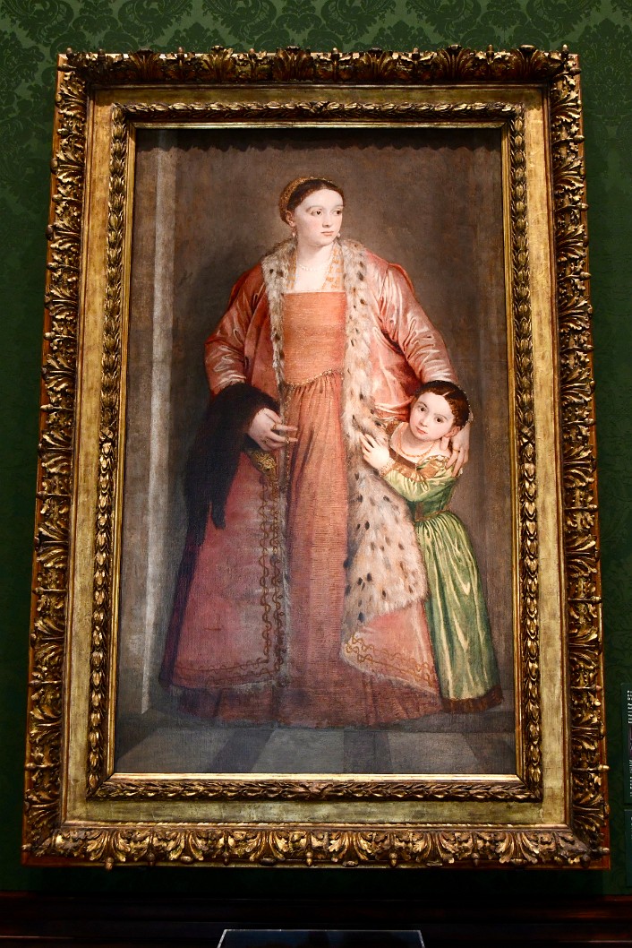 Portrait of Countess Livia Da Porto Thiene and Her Daughter Deidamia by Paolo Caliari