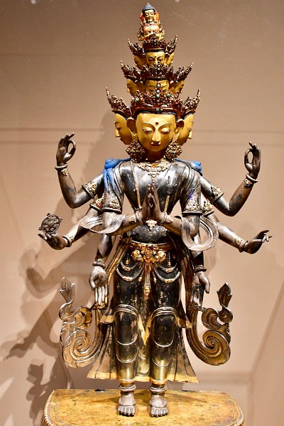 Tibetan Eleven-Headed Avalokiteshvara Standing Tall