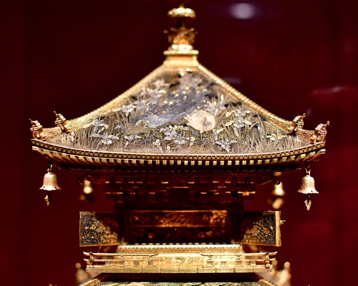 Detail on a Japanese Pagoda Model From 1915