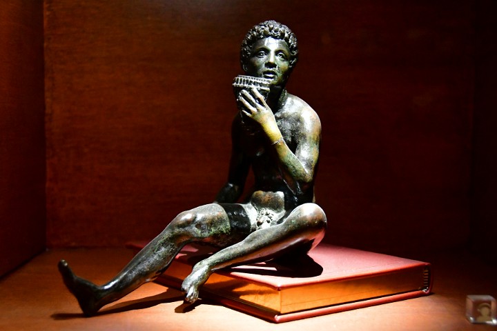The Shepherd Daphnis Playing a Pipe by Riccio