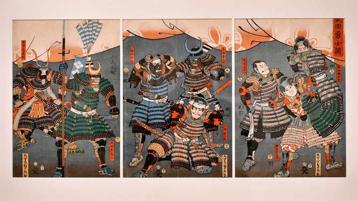A Group of Brave Warrirors of the Takeda Clan by Utagawa Sadahide