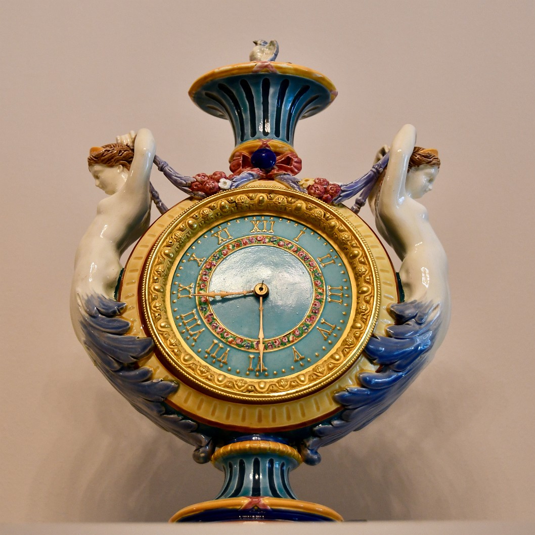 Mermaid Clock Vase by Josiah Wedgwood and Sons Designed by Hugues Protât