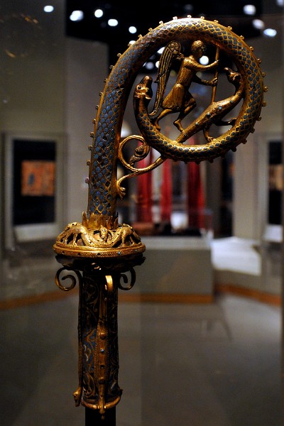 Crozier With Saint Michael and the Dragon Crozier With Saint Michael and the Dragon