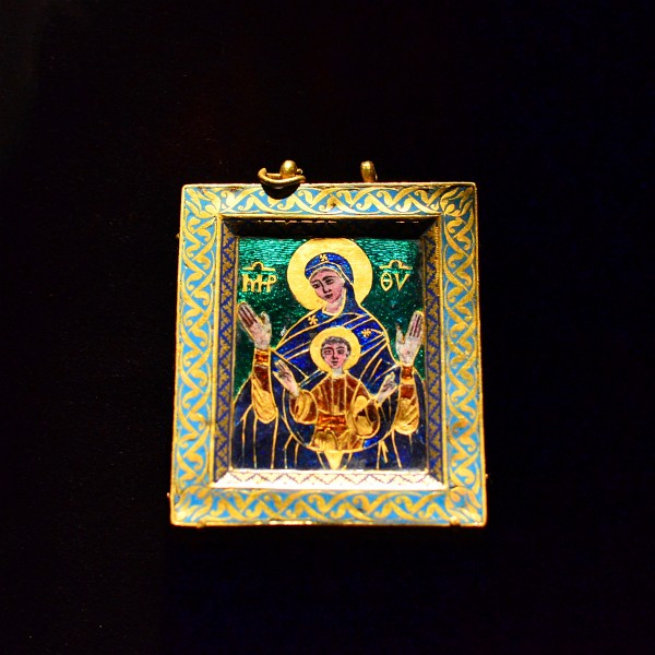 Icon With the Virgin and Child From Georgia