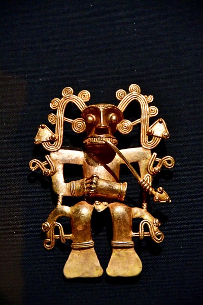 Human Effigy Pendant From the Diquis Culture of Costa Rica. Dated 1200-1500 CE