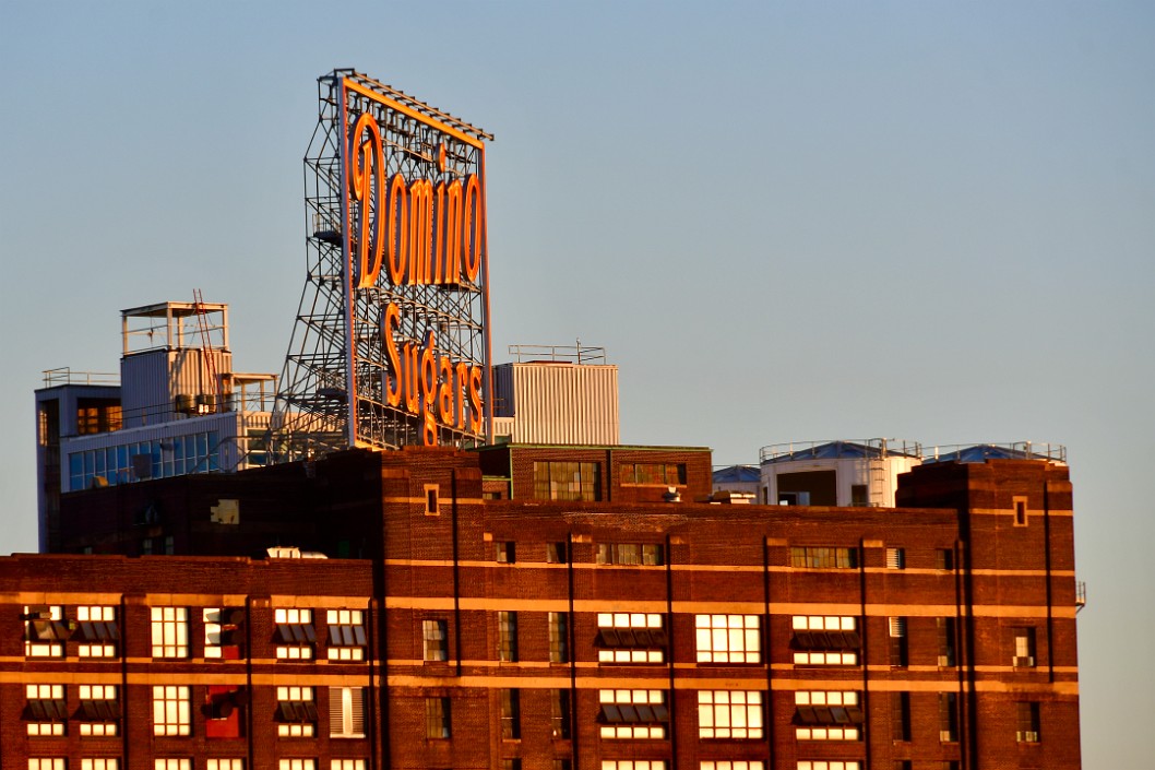 Domino Sugars Sign at Golden Hour